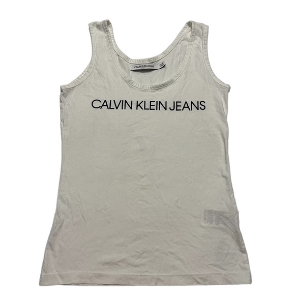 Calvin Klein Tank Top White Size X-Small - Picture 1 of 5
